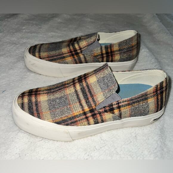 SeaVees Baja platform slip on loafer plaid - size 9.5 - Picture 2 of 7